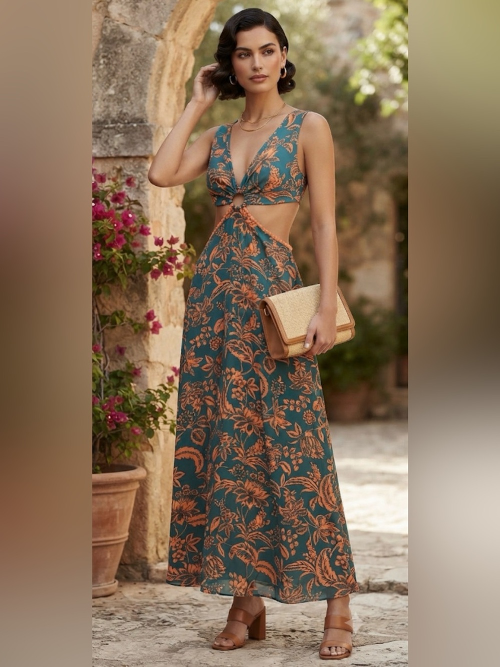 SHEIN Cutout Maxi Dress